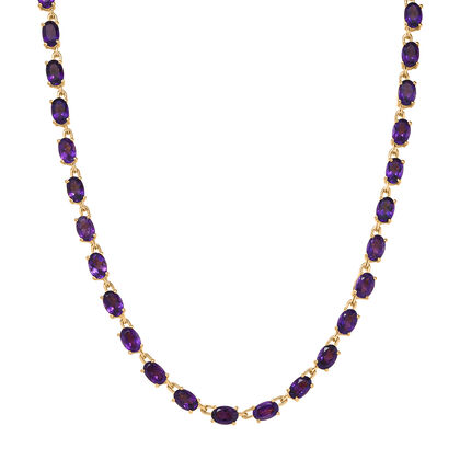 EVER TRUE Afrikanischer Amethyst Halskette ca. 45 cm Nickelfreies Messing ca. 23.52 ct