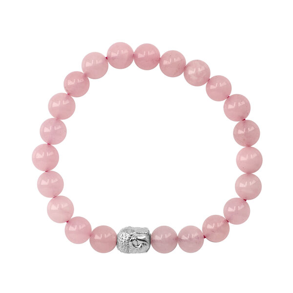 2er Set Luxus 100% Seidenschal und Rosenquarz Chakra-Armband image number 9