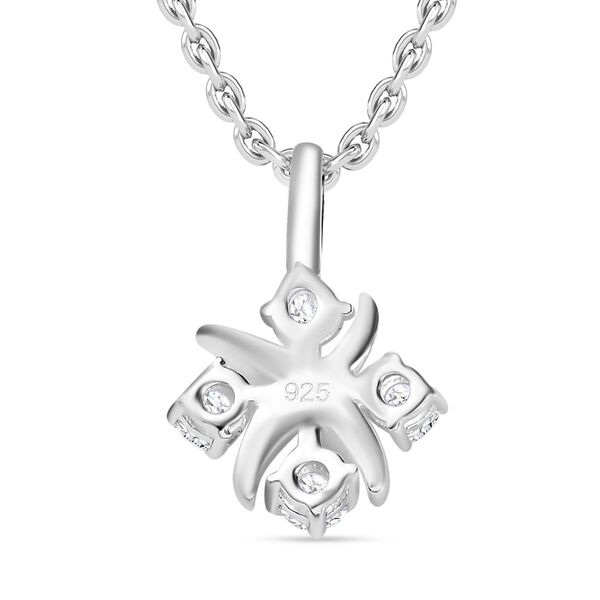 Weißer Zirkonia Schmuckset 925 Silber und Edelstahl image number 5