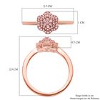 Rosa Diamant floraler Ring in Silber image number 5
