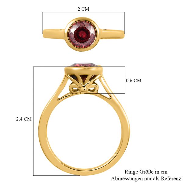 Roter Moissanit-Ring - 1,23 ct. image number 8