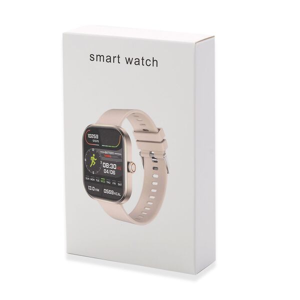 G21 Smartwatch, 2.01 Zoll HD Display, Gold-Schwarzes Silikonarmband image number 10