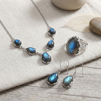 Labradorit Schmuckset