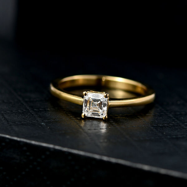 LUXURIANT SGL zertifizierter VS-EF Labor Diamant Ring im Asscher-Schliff - 0,50 ct. image number 1