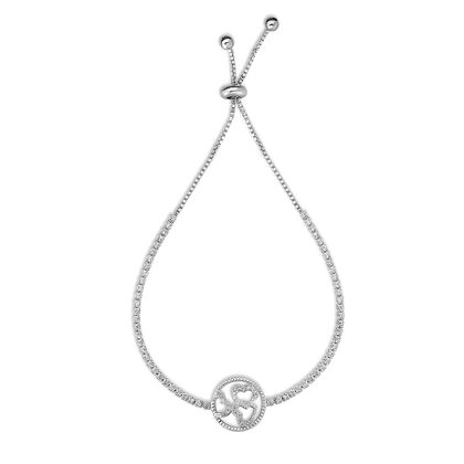 Flexibles Zirkonia Armband, rhodiniert