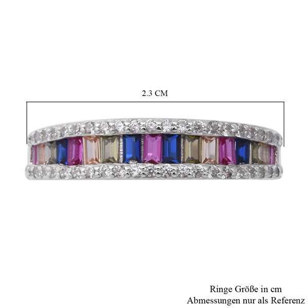 LUSTRO STELLA - Mehrfarbiger Zirkonia Ring 925 Silber rhodiniert  ca. 0,67 ct image number 5