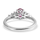 Fissure gefüllt rosa Saphir und Diamant Ring 925 Silber platiniert  ca. 1,33 ct image number 5