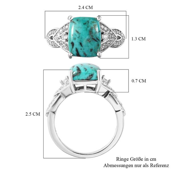 Sierra Nevada T&uuml;rkis und Zirkon-Ring - 4,34 ct. image number 7