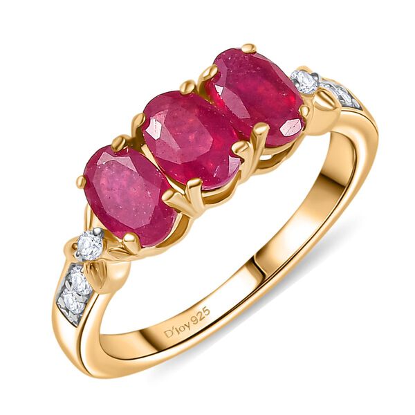 D’Joy afrikanischer Rubin und Zirkon Ring - 2,29 ct. image number 3