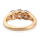 Tansanit und Zirkon-Ring, 925 Silber Gelbgold Vermeil  ca. 1,03 ct image number 5