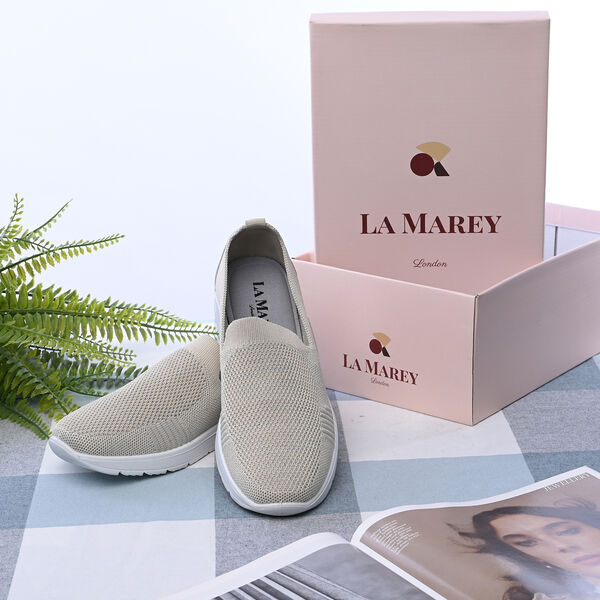 LA MAREY - Damenschuhe mit rutschfester Sohle, Größe 36, Beige image number 7