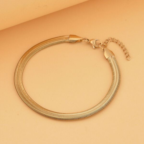 Schlangen Armband, ca. 19 cm, Edelstahl IP-Gelbbeschichtung ca. 6,00g, goldfarben image number 2