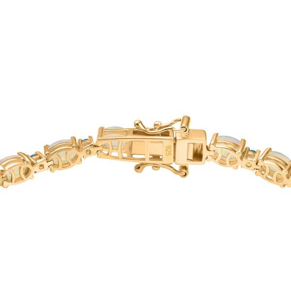 AA Natürliches, äthiopisches Welo Opal und rosa Saphir Armband, 19 cm - 7,83 ct. image number 4