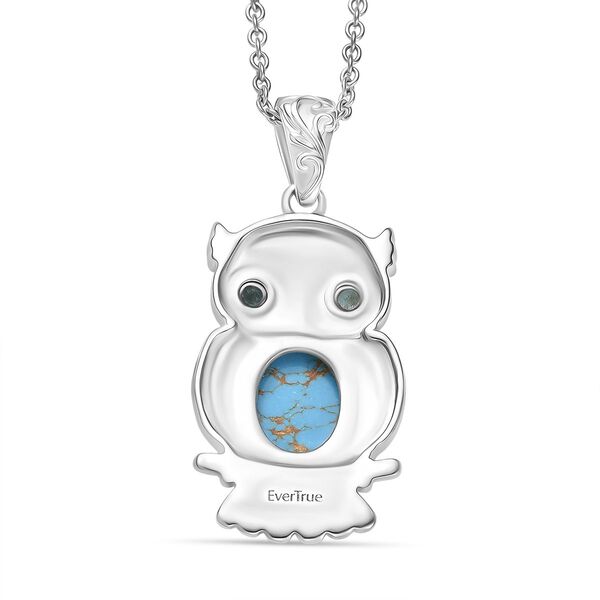 EverTrue blauer Türkis und Ozean blauer Apatit Anhänger mit 50cm Kette - 2,87 ct. image number 4