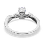 Tansanit und Zirkon Ring 925 Silber platiniert  ca. 0,75 ct image number 5