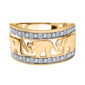Diamant Elefant Ring - 0,21 ct.