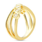 Moissanit Ring 925 Silber vergoldet  ca. 0,40 ct image number 4