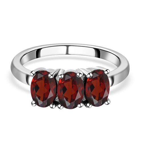 Roter Granat Ring, Edelstahl (Größe 17.00) ca. 1,60 ct image number 0