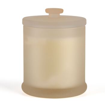LIVMORE Home Fragrance Kollektion, Duftkerze im Farbglas, Wei&szlig;er Tee Ingwer, 370 g Sojawachs, 55 Std., 10,2 x 10,2 x 13 cm