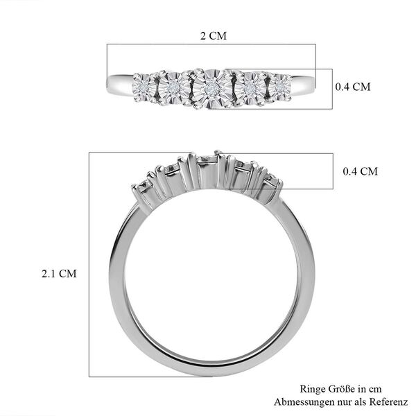 Diamant 5 Stein Ring image number 7