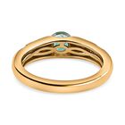 Kagem Sambischer Smaragd, Weißer Zirkon Ring, 925 Silber vergoldet (Größe 20.00) ca. 0.58 ct image number 5