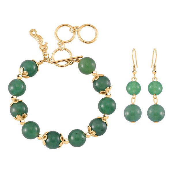 Gr&uuml;nes Aventurin-Schmuckset - 185 ct.