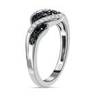 Blauer Diamant P Ring, 925 Silber platiniert (Größe 16.00) ca. 0,33 ct image number 4