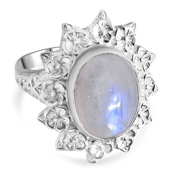 Royal Bali D'Joy Premium Regenbogen Mondstein Ring - 6,31 ct.