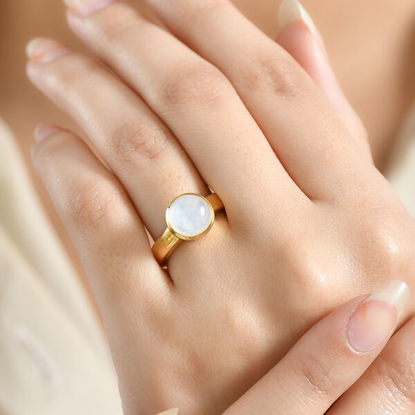 D'Joy AA Regenbogen Mondstein Ring und Ohrringe image number 3