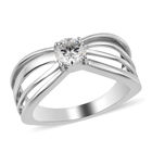 88 Facetten Moissanit-Ring, 925 Silber platiniert  ca. 0,43 ct image number 3
