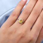 AA Gelber Saphir und Diamant Ring 375 Gelbgold image number 2