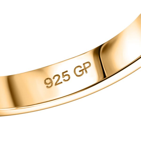 GP Kanchanaburi Blauer Saphir Ring 925 Silber 750 Gelb Vergoldet (Größe 21.00) image number 8