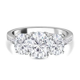 Moissanit Ring, ca. 4.07 ct