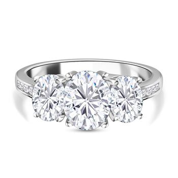 Moissanit Ring, ca. 4.07 ct
