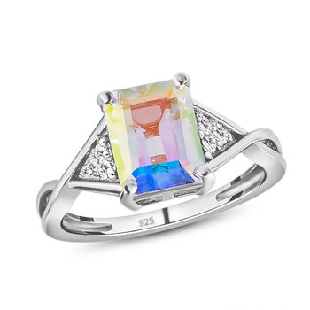 Merkur mystischer Topas und Moissanit-Ring - 2,92 ct.