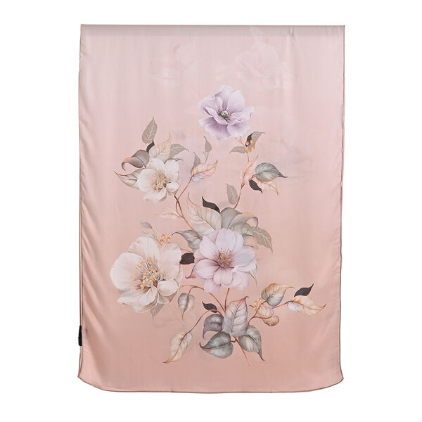 LA MAREY Signature Set mit Seidenschal und Seidentropfen-Ohrringen, 100% Maulbeerseide, 65 x 170 cm, Rosa image number 5