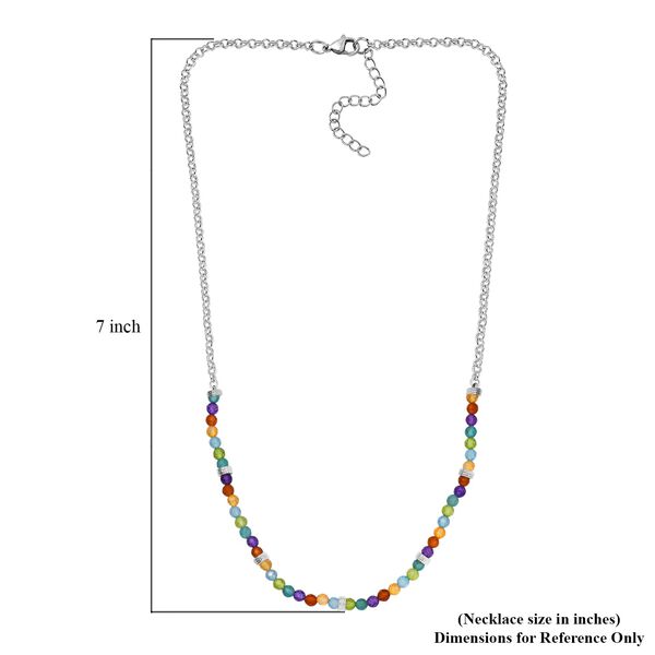 Multi-Edelstein-Halskette, 45 cm  19,98 ct. image number 5