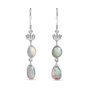 Natürliche, äthiopische Welo Opal Ohrringe - 2,62 ct.