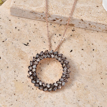 D'Joy Nat&uuml;rlicher Champagner Diamant Schmuckset ca. 50 cm 925 Silber 750 Ros&eacute;gold vermeil ca. 1.00 ct