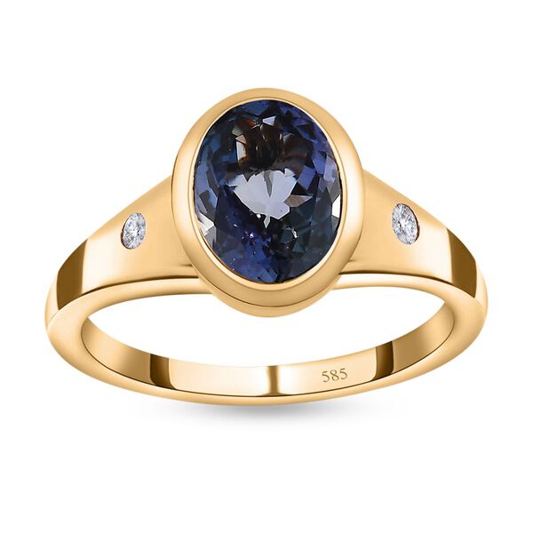 AAA Pfau Tansanit und Diamant Ring - 2,60 ct. image number 5