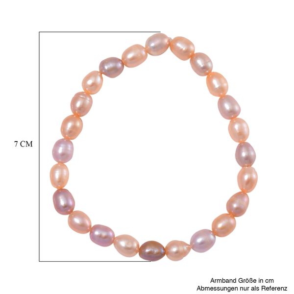 Mehrfarbige S&uuml;&szlig;wasser Perle Armband Flexibel cm Standard image number 3