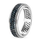 Blauer Diamant Spinning Ring 925 Silber platiniert  ca. 1,00 ct image number 4