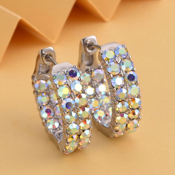 Wei&szlig;e, mysthische Kristall-Ohrringe - 10 ct. image number 2