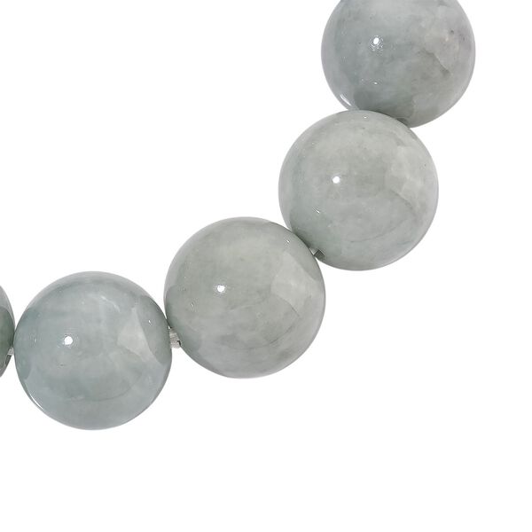 EXTREM SELTEN Natürliche Weiße Jadeit Jade (15-17mm) Armband, flexibel, ca. 475.00 ct image number 4