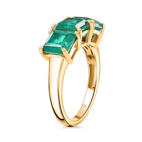 Smaragd Triplett Quarz Ring - 3,72 ct. image number 5