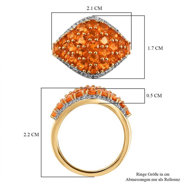 Salamanca Feueropal-Ring, 925 Silber vergoldet (Größe 17.00) ca. 2.47 ct image number 7