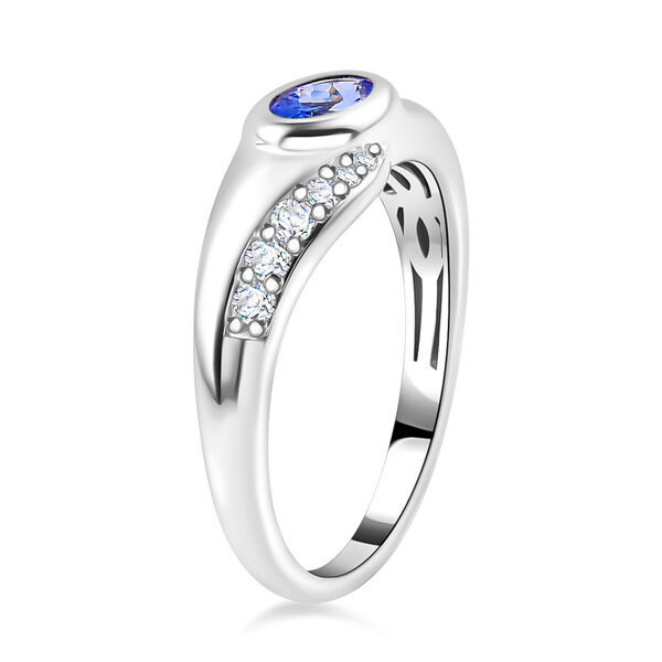 Tansanit und Zirkon Ring - 0,74 ct. image number 5