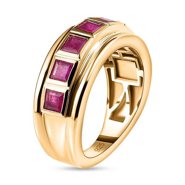 Afrikanischer Rubin (Fissure gefüllt) Ring, 925 Silber vergoldet, (Größe 16.00), ca. 1.97 ct image number 5