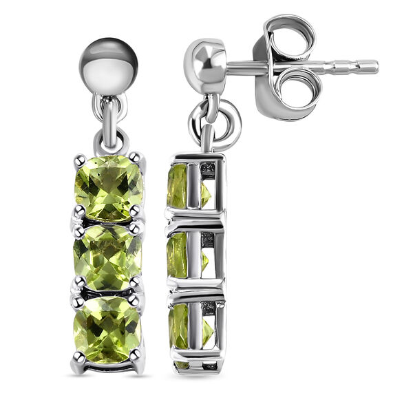 Nat&uuml;rliche Peridot-Ohrh&auml;nger in Silber, 1,05 ct. image number 4