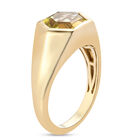 Ouro Verde-Quarz Herren Ring 925 Silber 585 Vergoldet (Größe 22.00) ca. 4,31 ct image number 4